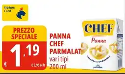 Tigros Panna chef 19 PARMALAT offerta