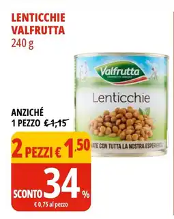 Tigros Lenticchie VALFRUTTA offerta
