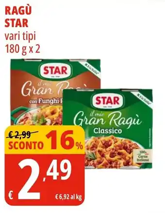 Tigros Ragù STAR offerta