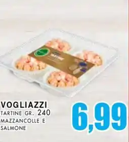 La Mimosa Supermercati Vogliazzi tartine mazzancolle e salmone offerta
