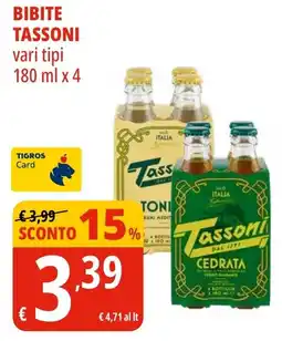 Tigros Bibite TASSONI offerta