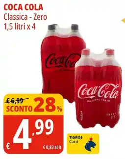 Tigros COCA COLA Classica - Zero offerta