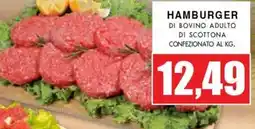 La Mimosa Supermercati Hamburger di bovino adulto di scottona. confezionato offerta