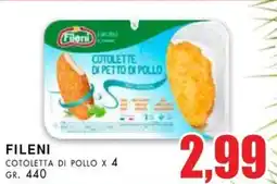 La Mimosa Supermercati Fileni cotoletta di pollo offerta