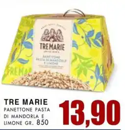 La Mimosa Supermercati Tre marie panettone pasta di mandorla e limone offerta