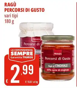 Tigros Primia ragù percorsi di gusto offerta