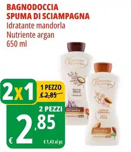 Tigros Bagnodoccia spuma di sciampagna idratante mandorla nutriente argan offerta