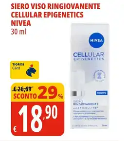 Tigros Siero viso ringiovanente cellular epigenetics NIVEA offerta