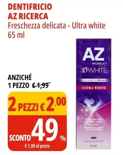 Tigros Dentifricio az ricerca freschezza delicata - ultra white offerta