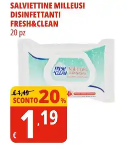 Tigros Salviettine milleusi disinfettanti FRESH&CLEAN offerta