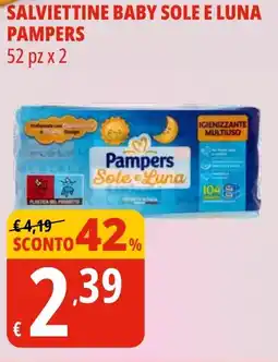 Tigros Salviettine baby sole e luna PAMPERS offerta