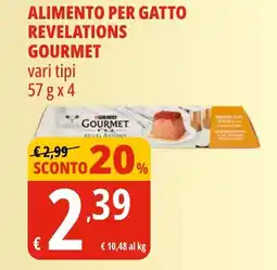 Tigros Alimento per gatto revelations GOURMET offerta