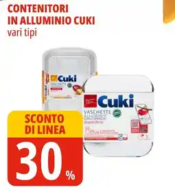 Tigros Contenitori in alluminio CUKI offerta