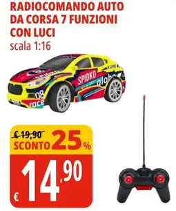 Tigros Radiocomando auto da corsa 7 funzioni con luci scala 1:16 offerta