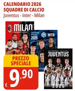 Tigros Calendario 2026 squadre di calcio offerta