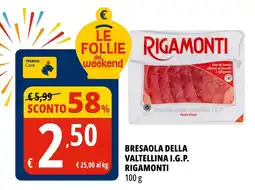 Tigros Bresaola della valtellina I.G.P. RIGAMONTI offerta