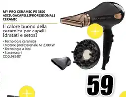 MediaWorld Bellissima my pro ceramic P5 3800 asciugacapelliprofessionale ceramic offerta