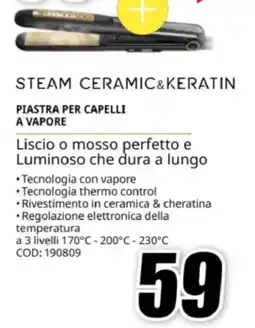 MediaWorld Bellissima steam ceramic&keratin piastra per capelli a vapore offerta