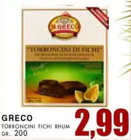 La Mimosa Supermercati Greco torroncini fichi rhum offerta