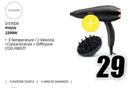 MediaWorld Babyliss D570DE phon 2200W offerta