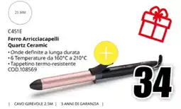 MediaWorld BaByliss C451E Ferro Arricciacapelli Quartz Ceramic offerta