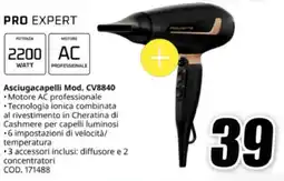 MediaWorld Babyliss pro expert Asciugacapelli Mod. CV8840 offerta