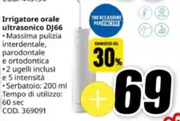 MediaWorld Panasonic Irrigatore orale ultrasonico DJ66 offerta