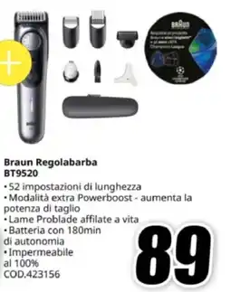 MediaWorld Braun Regolabarba BT9520 offerta