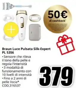 MediaWorld Braun Luce Pulsata Silk-Expert PL 5356 offerta