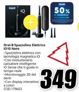 MediaWorld Oral-B Spazzolino Elettrico iO10 Nero offerta