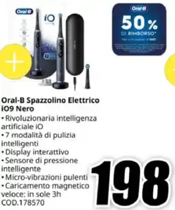 MediaWorld Oral-B Spazzolino Elettrico iO9 Nero offerta