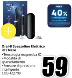 MediaWorld Oral-B Spazzolino Elettrico iO3 Nero offerta