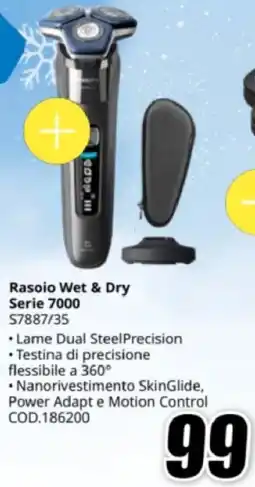 MediaWorld Philips Rasoio Wet & Dry Serie 7000 S7887/35 offerta