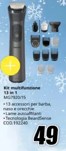 MediaWorld Philips Kit multifunzione 13 in1 WG7920/15 offerta