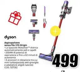 MediaWorld dyson Aspirapolvere senza filo V15 Origin offerta
