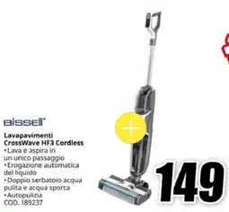 MediaWorld Bissell Lavapavimenti CrossWave HF3 Cordless offerta