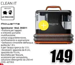 MediaWorld Rowenta Spotcleaner Mod. IN5011 offerta