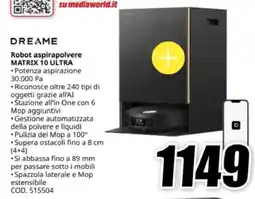 MediaWorld DREAME robot aspirapolvere matrix 10 ultra offerta