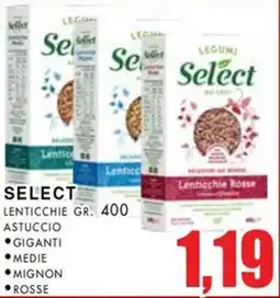 La Mimosa Supermercati Select lenticchie astuccio offerta