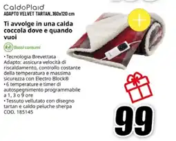 MediaWorld Imetec caldoplaid adapto velvet tartan offerta