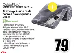 MediaWorld Imetec caldoplaid adapto velvet squares offerta