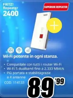 MediaWorld FRITZ! Repeater 2400 offerta