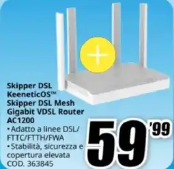 MediaWorld Skipper DSL KeeneticOS Skipper DSL Mesh Gigabit VDSL Router AC1200 offerta