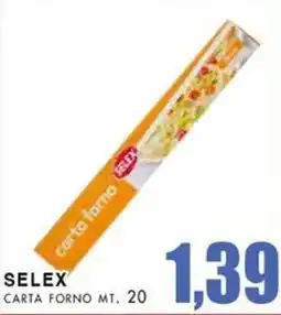 La Mimosa Supermercati Selex carta forno mt. 20 offerta