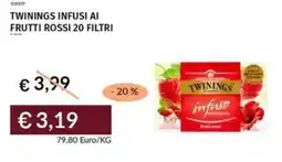 Prezzemolo e Vitale Twinings infusi ai frutti rossi 20 filtri offerta