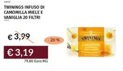 Prezzemolo e Vitale Twinings infuso di camomilla miele e vaniglia 20 filtri offerta