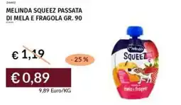 Prezzemolo e Vitale Melinda squeez passata di mela e fragola offerta