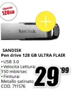 MediaWorld SANDISK pen drive 128 GB ultra flair offerta