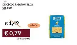 Prezzemolo e Vitale De cecco rigatoni n. 24 offerta