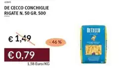 Prezzemolo e Vitale De cecco conchiglie rigate n. 50 offerta
